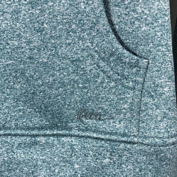 Kavu Marled Teal Button Up Funnel Neck Pullover Size XS - Picture 3 of 7
